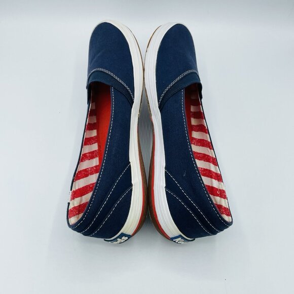 Keds Womens Shoes Size 9.5 Navy Blue Flat Slip On Comfort Walking Ortholite - Picture 11 of 11